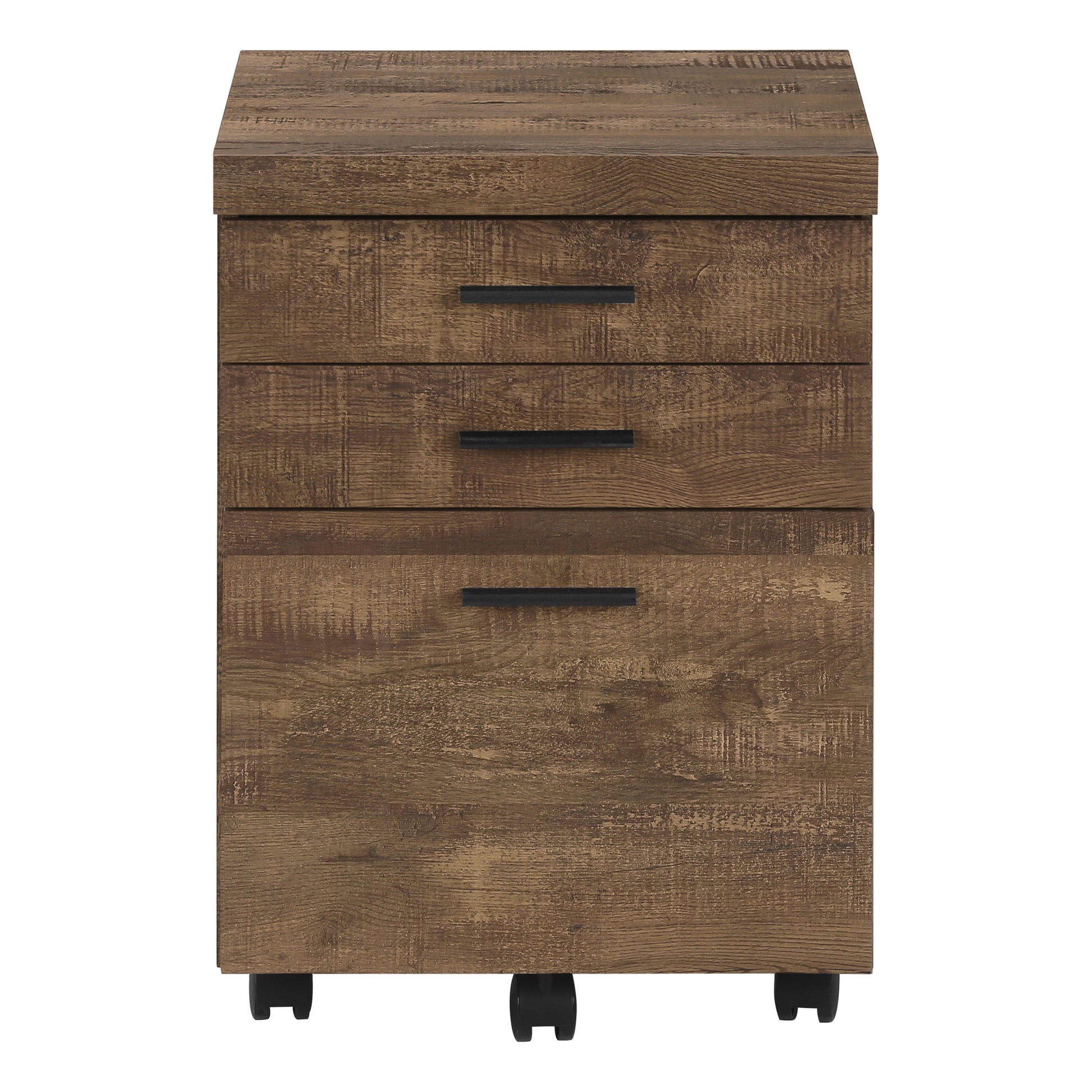 File Cabinet, Rolling Mobile, Storage Drawers, Printer Stand, Office, Work, Brown Laminate, Contemporary, Modern Brown Particle Board