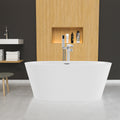 Freestanding Bathtub Faucet With Hand Shower Brushed Nickel Metal
