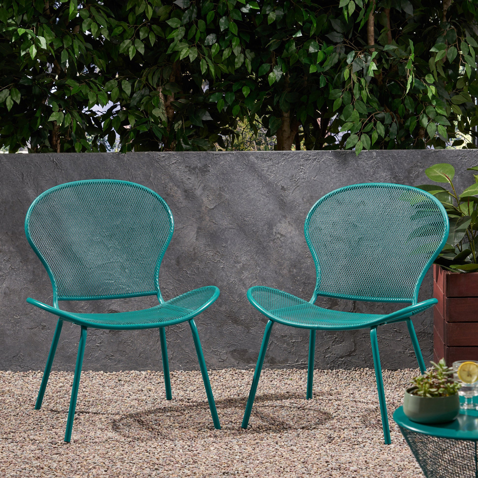 Nevada Chair Mp2 Set Of 2 Teal Iron