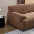 Wks9 Camel Sofa, Modern Simplicity, Durable Fabric, Solid Wood Frame, High Density Sponge Filler Camel Fabric 3 Seat