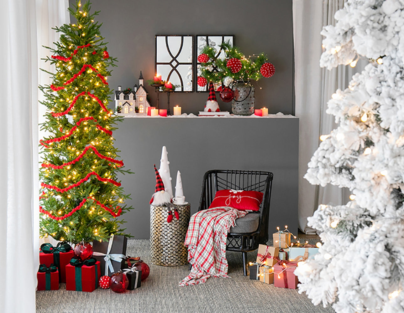Set Of 2, 18X12" Red Velvet Pillow With Embroidered Joy And Frosty Snowflake, For Christmas Halloween Holiday Decor Red,White Acrylic,Polyester