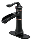 Oil Rubbed Bronze Bathroom Sink Faucet With Single Lever Handle Oil Rubbed Bronze Brass