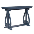 48 Inch Rustic Vintage Console Tablefarmhouse Style Entryway Table With Open Shelf And Sturdy Construction For Entryway And Living Room Navy Navy Distressed Finish Primary Living Space Antique,Rustic,Vintage Open Storage Console Tables Brushed