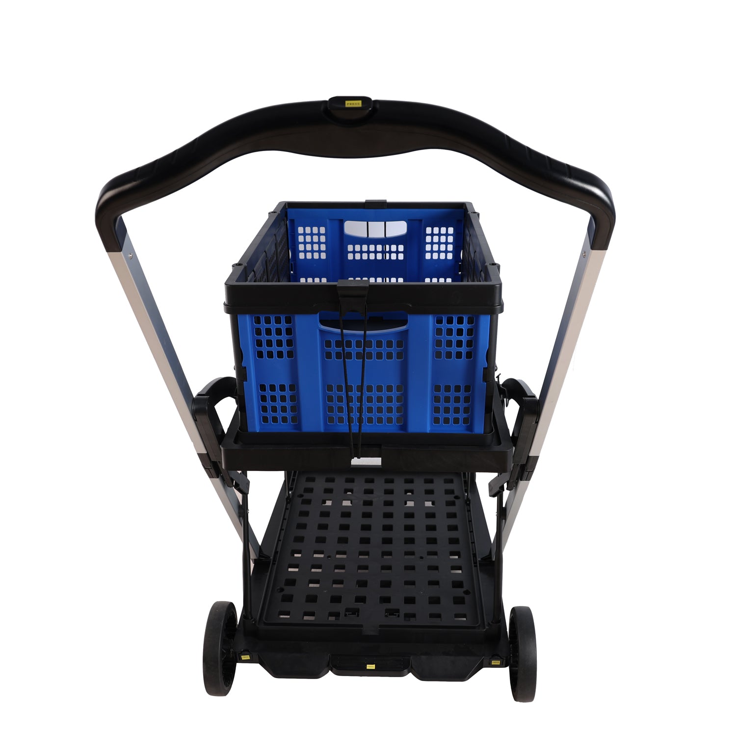 Folding Service Cart With Wheels Double Decker -