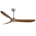 60 Inch Outdoor Ceiling Fan Without Light 3 Abs Blade With Smart App Control Brushed Nickel Abs