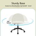 Velvet Fabric Office Chair Desk Chair, Mid Back Adjustable Swivel Computer Chair With Black Legsmodern Upholstered Desk Chair With Wheels Grey Black Foam Polyester Blend