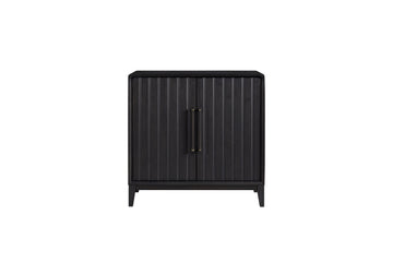 Peppercorn Bar Cabinet Black Solid Wood Mdf