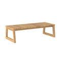 Modern Solid Wood Slat Top Outdoor Coffee Table Natural Natural Wood Acacia Wood