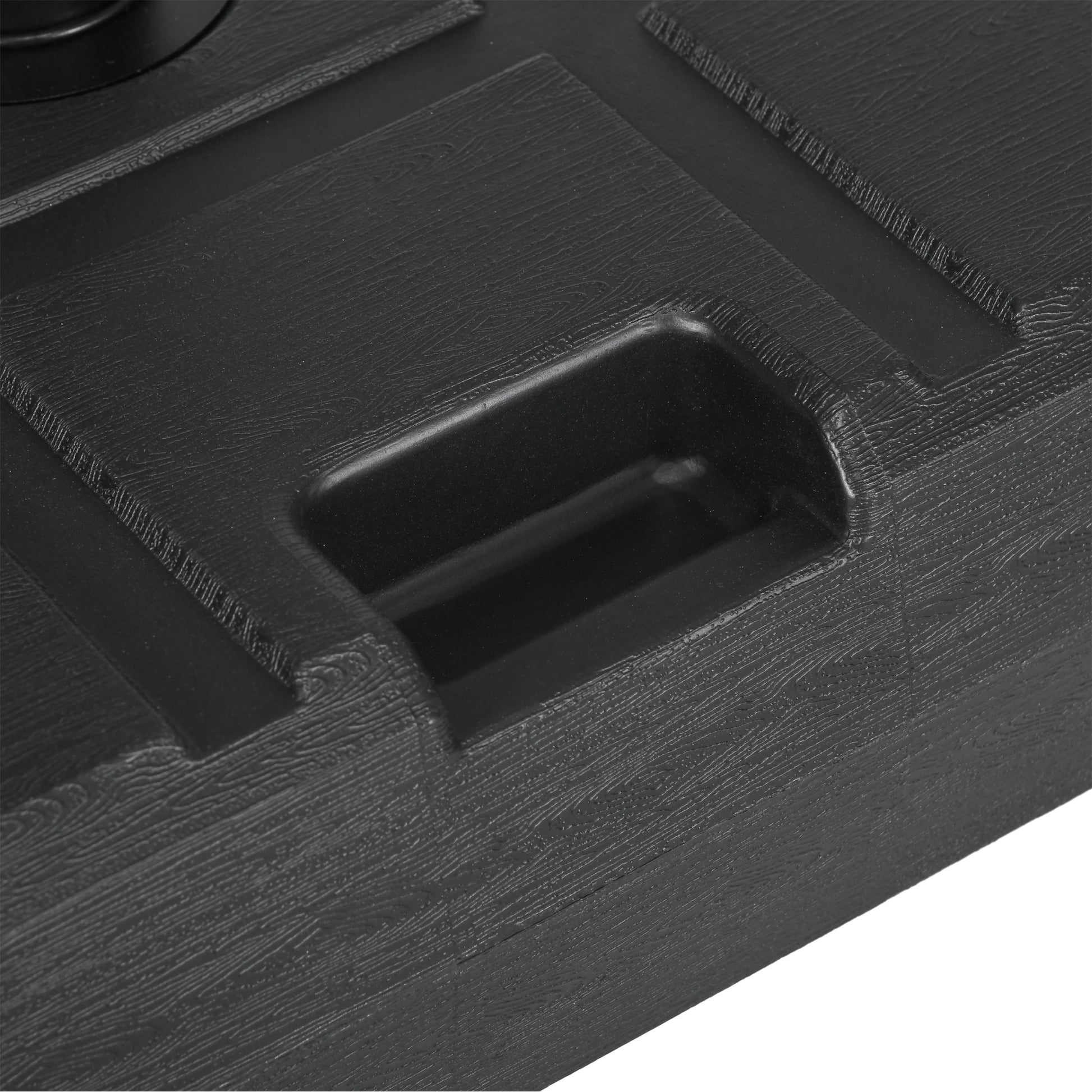 Outsunny 88 Lbs. Fillable Umbrella Base With Steel Umbrella Holder For 1.25", 1.5" Or 2" Umbrella Poles, Square & Reversible Heavy Duty Market Umbrella Stand, Black Black Hdpe