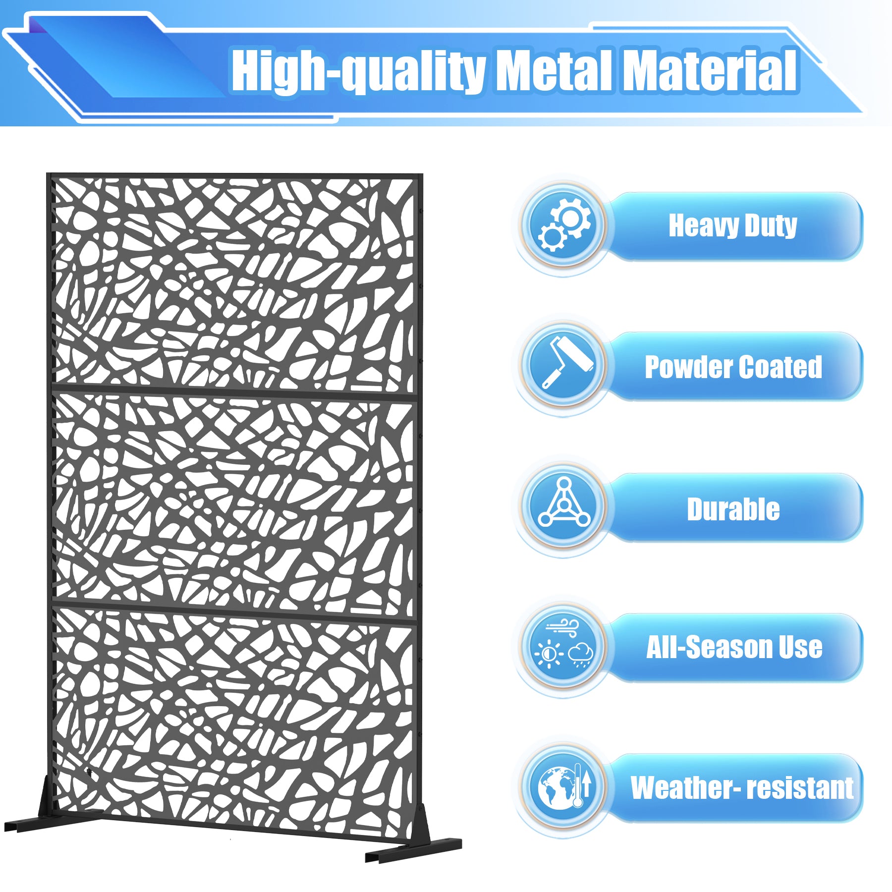 Matallic Privacy Screen Metal Privacy Screens And Plastic Panels With Free Standing, Freestand