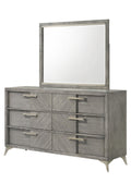 Gray Landscape Mirror Gray Solid Wood Mdf Glass