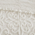 3 Piece Tufted Cotton Chenille Bedspread Set Off White Full Queen Off White Cotton