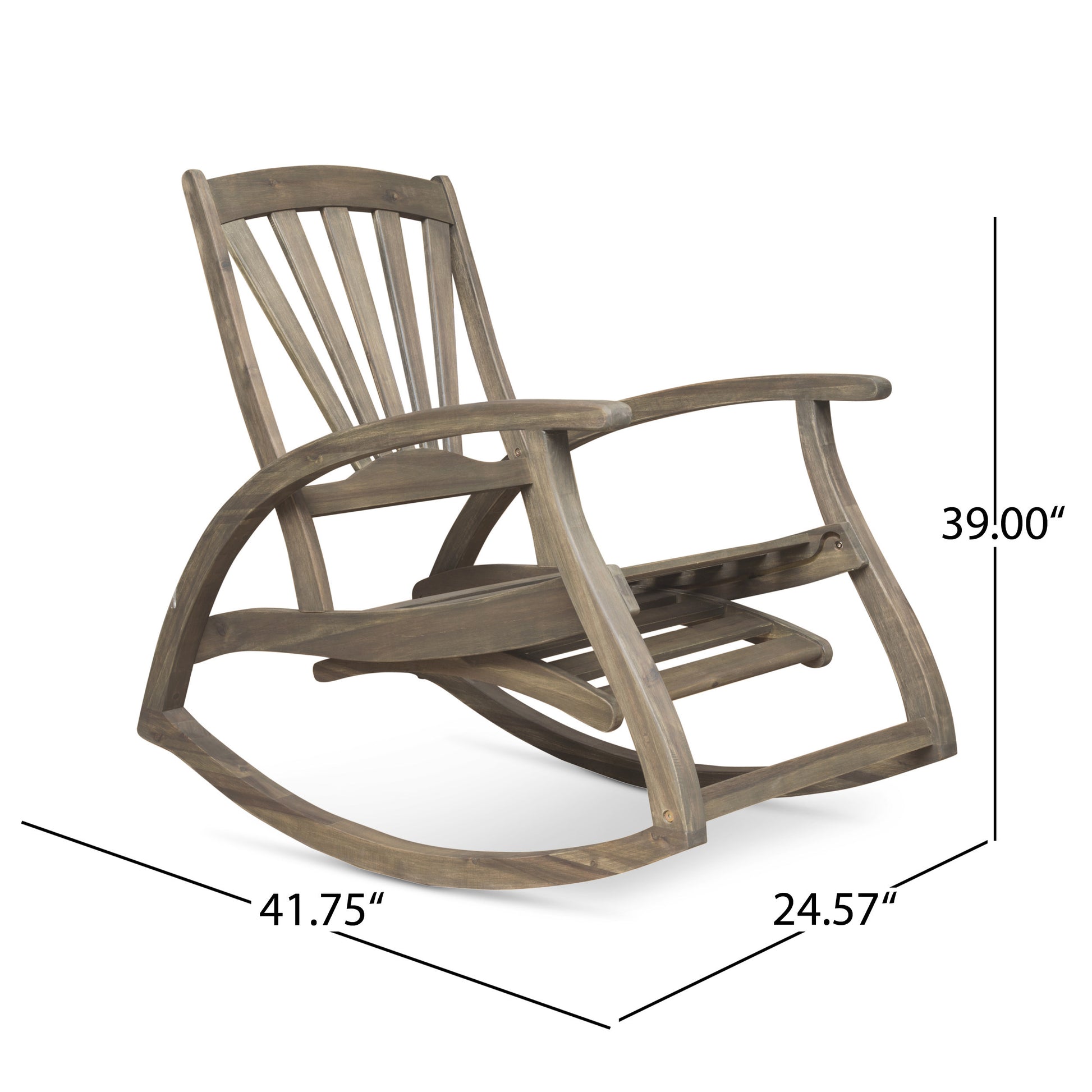 Sunview Reclining Rocking Chair Grey Wood