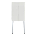 2 Piece Dining Chairs.White Armless Dining Chairs Brings A Touch Of Fresh And Bright Ambiance To The Dining Area, Seamlessly Blending With Modern Minimalist Or Nordic Decor Styles. White Pu