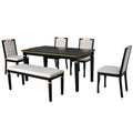 6 Piece Kitchen Dining Table Set, 60