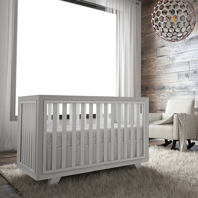 Wooster Convertible Crib In Pure White White Wood