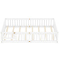 Queen Size Bed Floor Bed With Safety Guardrails And Door For Kids, White Expect Arrival Date 2024.7.26 , Old Sku W158090696 Queen White Pine