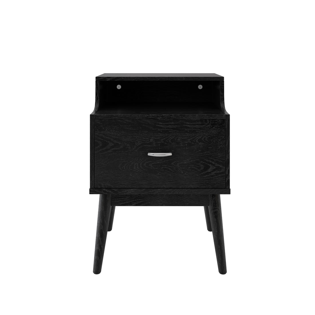 Disa 1 Drawer Nightstand Black Mdf