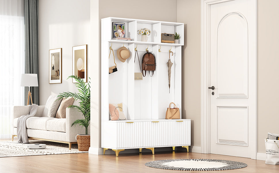 Entryway Hall Trees Front Door Bench Coat Rack Bush Home Woodland