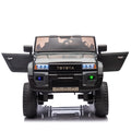 24V Two Seater Kids Ride On Car W Parents Remote Control, Licensed Toyota Lc250,4Wd,220W Motors,With Shovel,Three Point Seat Belt,Slow Start,Speed Adjustment,Bluetooth,Music For Kids Aged 3 . Gray 100 149 Lbs Polypropylene