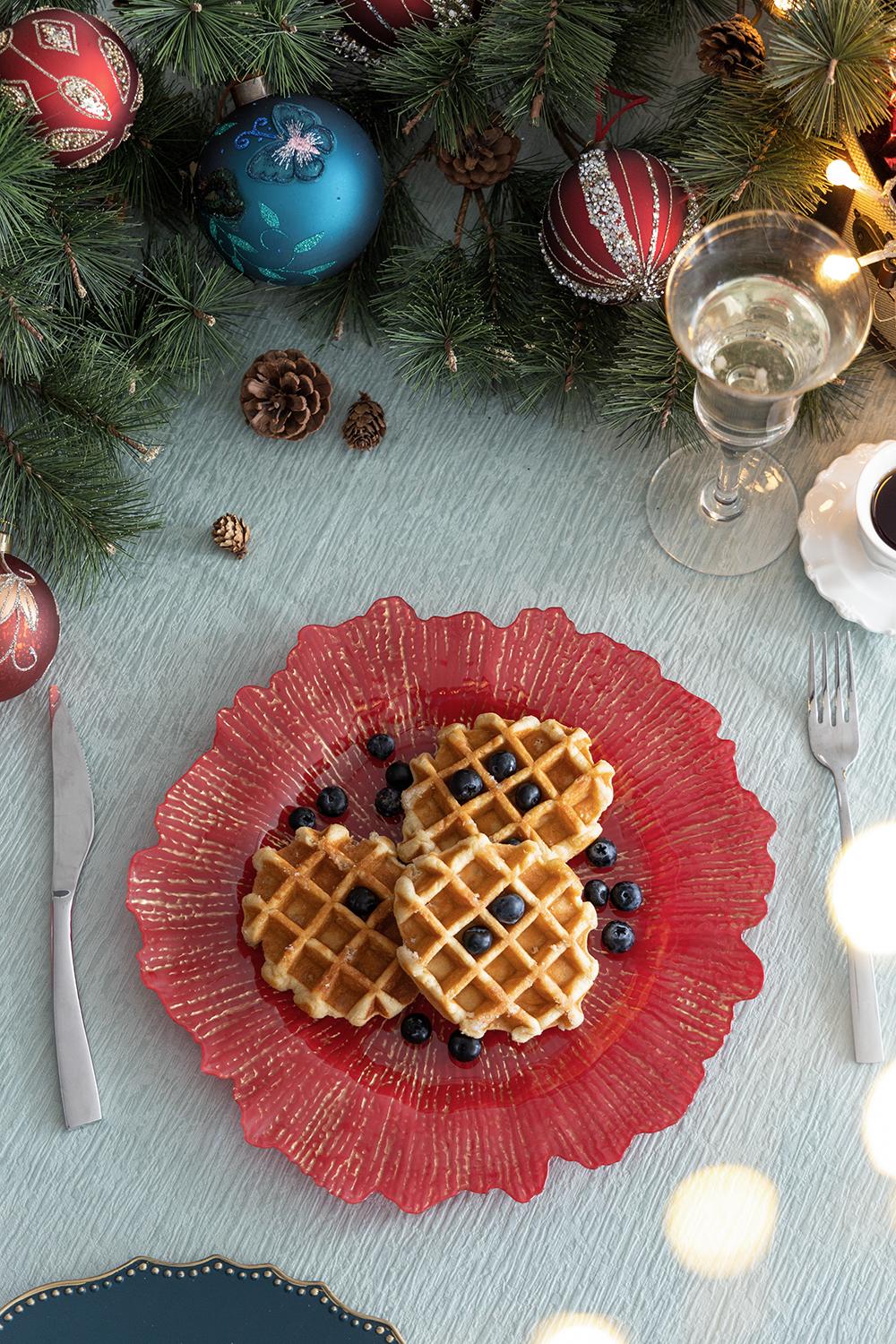 8 Pack Reef Plastic Charger Plate, D13" Red Plastic