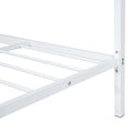 Twin Size Metal Platform Bed With Two Drawers,House Shaped Headboard Design, White Twin White Metal