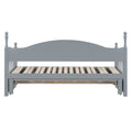 Wooden Twin Size Daybed With Twin Size Trundle, Extendable Daybed With Two Storage Drawers,Gray Expected Arrival Time:9.12 Twin Gray Wood