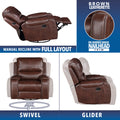 Keily 3 Piece Manual Reclining Living Room Set In Faux Leather Dark Brown Dark Brown Faux Leather