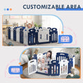 Qaba Baby Playpen, 18 Panels Sturdy Safety Play Yard For Babies And Toddlers, 85