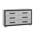 Adelaide Grey Black Dresser Black Solid Wood Mdf