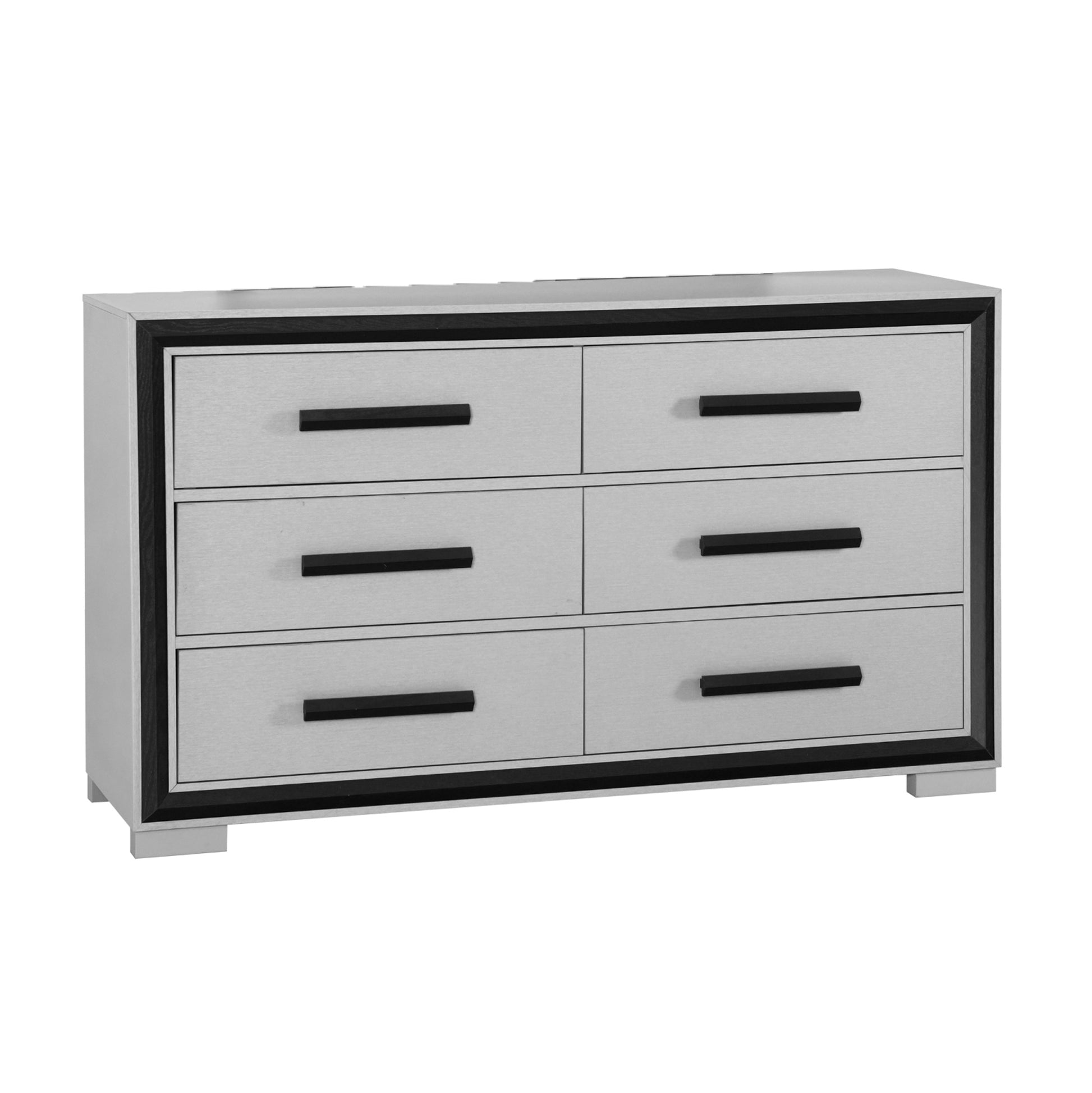 Adelaide Grey Black Dresser Black Solid Wood Mdf