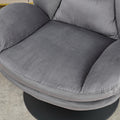 39A Rocking And Swivel Leisure Chair Lounge Chair Velvet Grey Color With Ottoman Grey Velvet