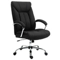 Vinsetto High Back Home Office Chair, Computer Desk Chair With Lumbar Back Support And Adjustable Height, Black Black Linen
