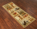 Woodland Gc Rst5401 Multi 5 Ft. 3 In. X 7 Ft. 3 In. Lodge Area Rug Cream Polypropylene