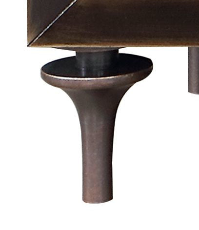 Diya Console Cabinet, Forged Bronze & Espresso Finish Ac02503 Bronze Wood