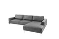 Left Facing Sofa, Right Facing Chaise Sectional Set Antique Grey Sleek Modern 2Pc Sectional W Pillows Antique Gray Faux Leather Primary Living Space Cushion Back Classic,Contemporary,Modern L Shaped Pine Metal 5 Seat