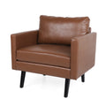 Club Chair Light Brown Pu