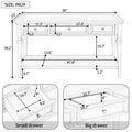 Classic Retro Style Console Table With Three Top Drawers And Open Style Bottom Shelf, Easy Assembly Antique White Antique White Solid Wood
