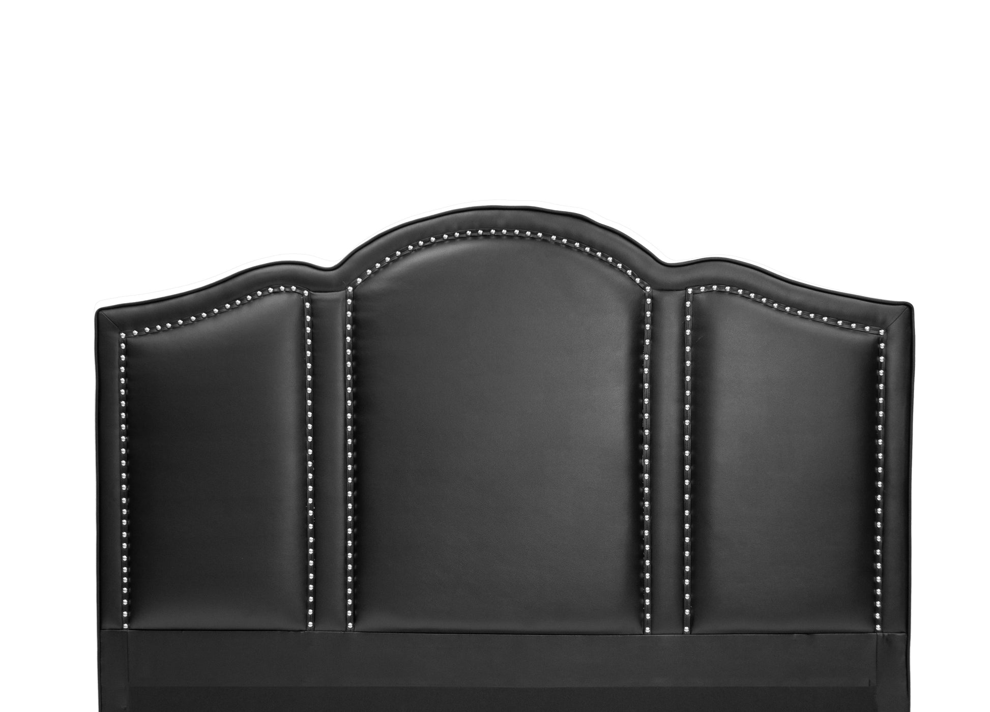 Full Bed In Black Full Black Light Brown Panel Faux Leather Faux Leather