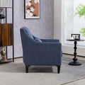 Coolmore Modern Accent Chair,Upholstered Armchair With Scooped Arms For Bedroom,Apartment,Studio,Office,Waiting Room Blue Corduroy Blue Primary Living Space Foam Corduroy