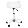 Office Chair, Adjustable Height, Swivel, Ergonomic, Computer Desk, Work, Juvenile, White Leather Look, White Metal, Contemporary, Modern White Foam Metal