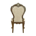 Beige And Antique Oak Side Chair With Trim Set Of 2 Solid Oak Dining Room Side Chair Solid Back Set Of 2 Wood Fabric