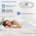 Modern Acrylic Ceiling Fan Light With Remote Control, Dimmable Led Chandelier, 6 Speed Adjustable, Quiet Motor, Flush Mount Design For Living Room, Bedroom, Dining Room White Abs Acrylic