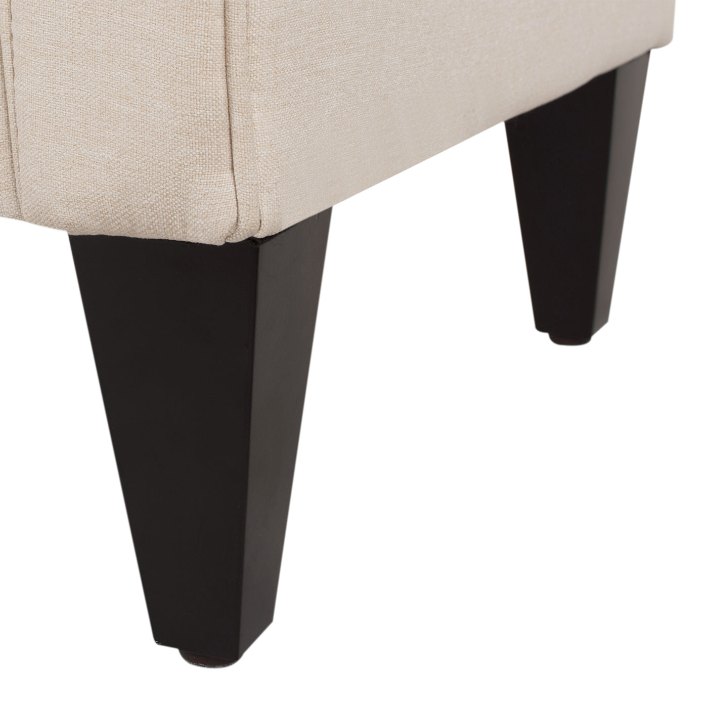 Jacqueline 57.5" Tufted Roll Arm Storage Bench, Sky Neutral Beige Polyester Beige Foam Polyester