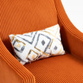 Coolmore Modern Accent Chair,Upholstered Armchair With Scooped Arms For Bedroom,Apartment,Studio,Office,Waiting Room Orange Corduroy Orange Primary Living Space Foam Corduroy