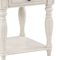 Oak And Antique White 1 Drawer End Table With Shelf Oak Primary Living Space Drawers Rectangular Wood