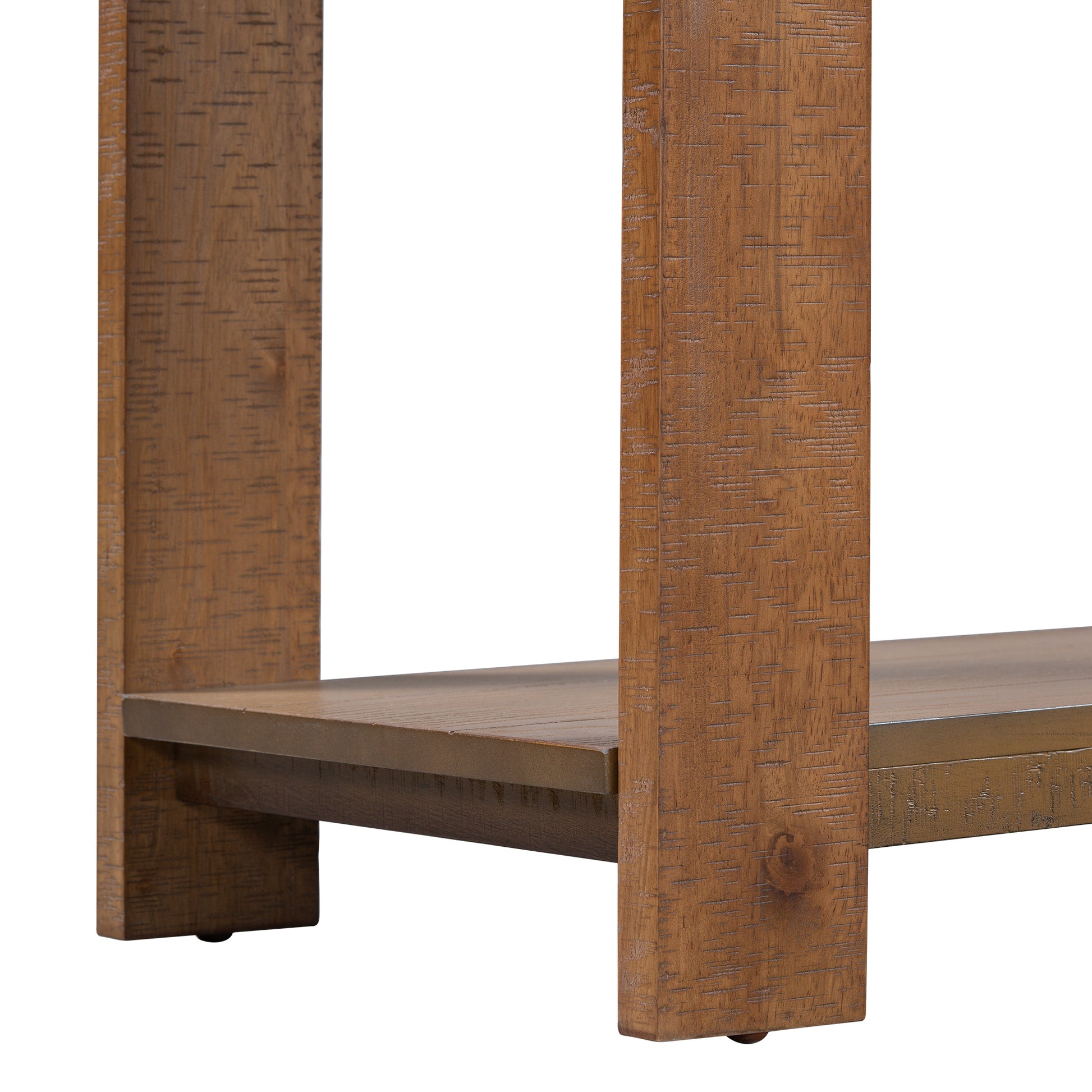 Distinctive Features Of A Minimalist Console Table With Bottom Shelf And Four Legs, Suitable For Entryway, Hallway, Living Room, Foyer, Corridor Black Brown Primary Living Space American Design Shelves Mdf