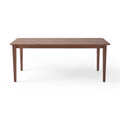 Dining Table With Square Leg Walnut Solid Wood Mdf