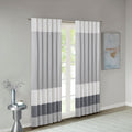 Polyoni Pintuck Curtain Panel Only 1 Pc Panel Grey Multi Silk