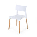 Plastic Dining Chair - White Polypropylene